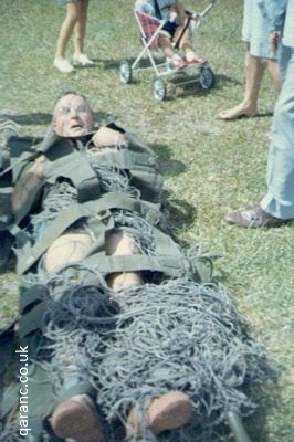 CSM tied down with army webbing netting