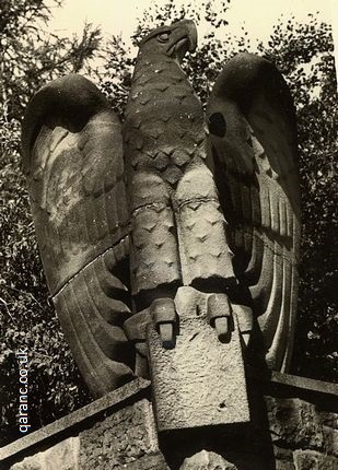 German eagle statue wall