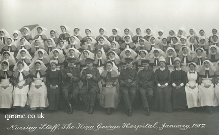 King George Military Hospital Stamford Street London Nursing Staff January 1917