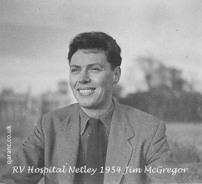 Portrait Jim McGregor grounds RV Hospital Netley Autumn 1954