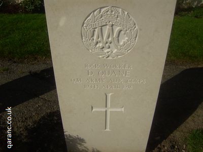 Queen Mary's Army Auxiliary Corps History War Grave