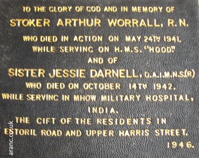 sister jessie darnell memorial St Herberts Church Darlington