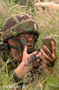 Soldier Applying Camoflage Cream